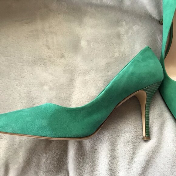 Nine West Green Suede Leather High Heels - Picture 6 of 16